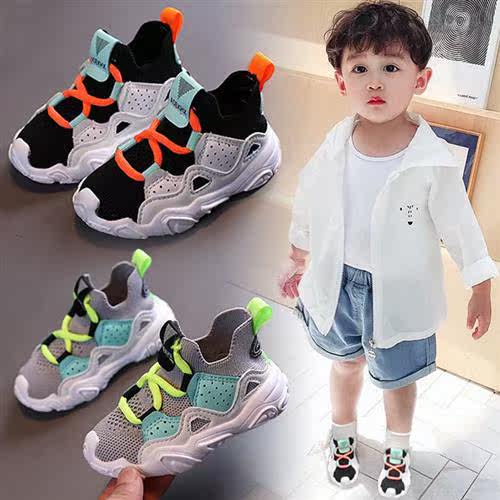 Spring Autumn Children Flying Loom Boy Sneakers Breathable Learning Walking Shoes Softbottom Children Netting Shoes Non-slip Toddlers Walking Shoes Women
