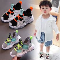 Spring Autumn Children Flying Loom Boy Sneakers Breathable Learning Walking Shoes Softbottom Children Netting Shoes Non-slip Baby Schoolgirl Walking Shoes Women