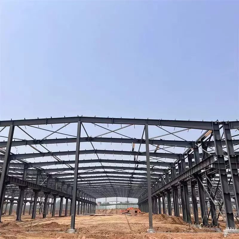 Steel structure frame building grid project light steel structure workshop design and processing export steel beams and columns