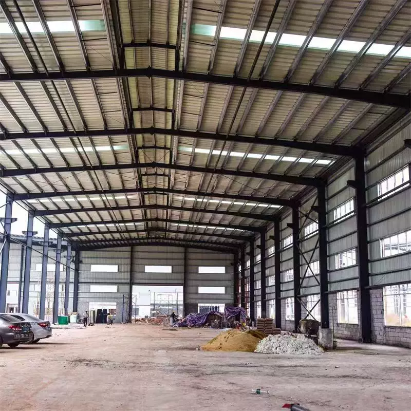 Steel structure frame building grid project light steel structure workshop design and processing export steel beams and columns