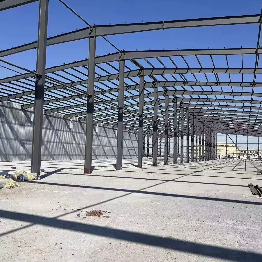 Steel structure frame building grid project light steel structure workshop design and processing export steel beams and columns
