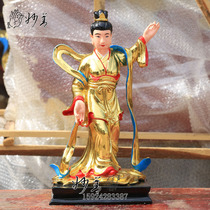 Factory direct sales resin Buddha statue statue 16 inch golden light Virgin Juppe Niang electric mother Feng Shui ornaments