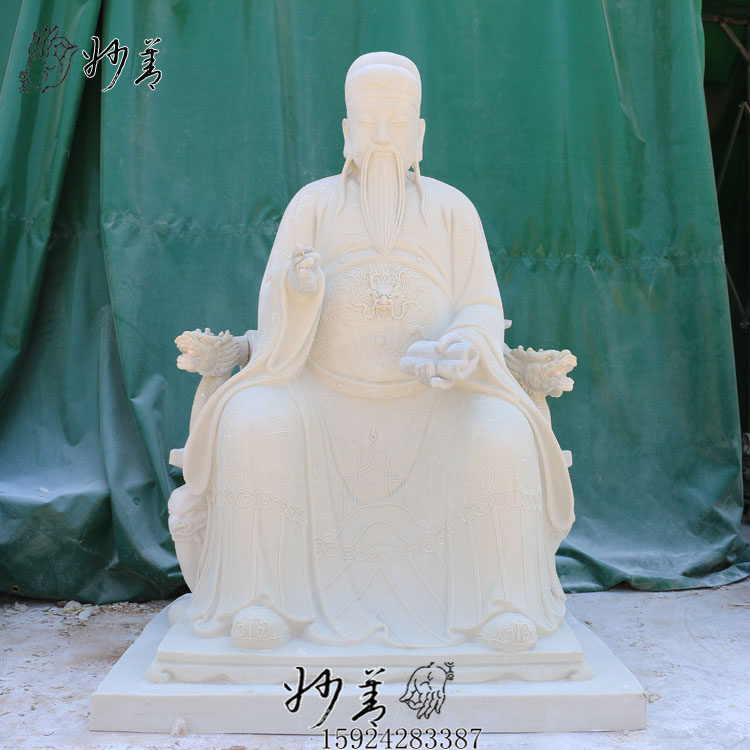 1 6 m Wenchang Emperor Wenxing Gold List Title Wen Qu Star Statue Glass Fiber Resin Buddha Statue semi-finished product white embryo