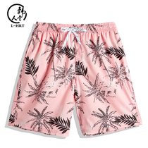 Pink Speed Dry Couple Beach Pants Man Thai Seaside Holiday Honeymoon Stamp Loose Sport 50% Shorts Thin