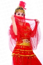 Xinjiang dance costume Uygur minority stage dress belly