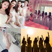 The bridesmaid choir performs a large size graduation