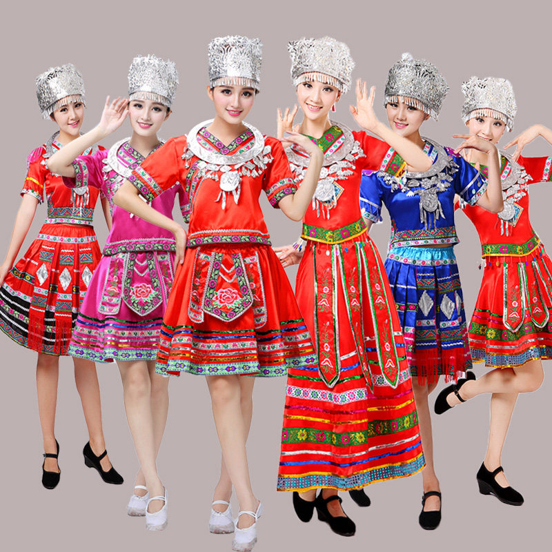 New Miao Costumes Womens stage costumes square dance costum