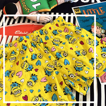 Men and women American Net red cartoon ins pajama pants niche loose cotton couple home pants shorts flat corner Aro pants