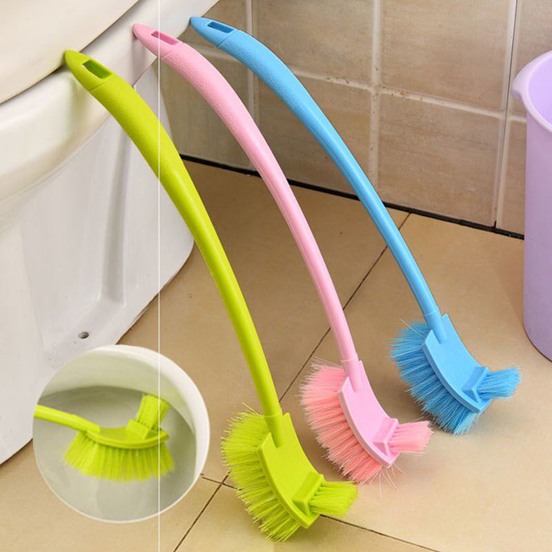 Powder room toilet brush set soft bristle toilet brush with base cleaning brush toilet brush