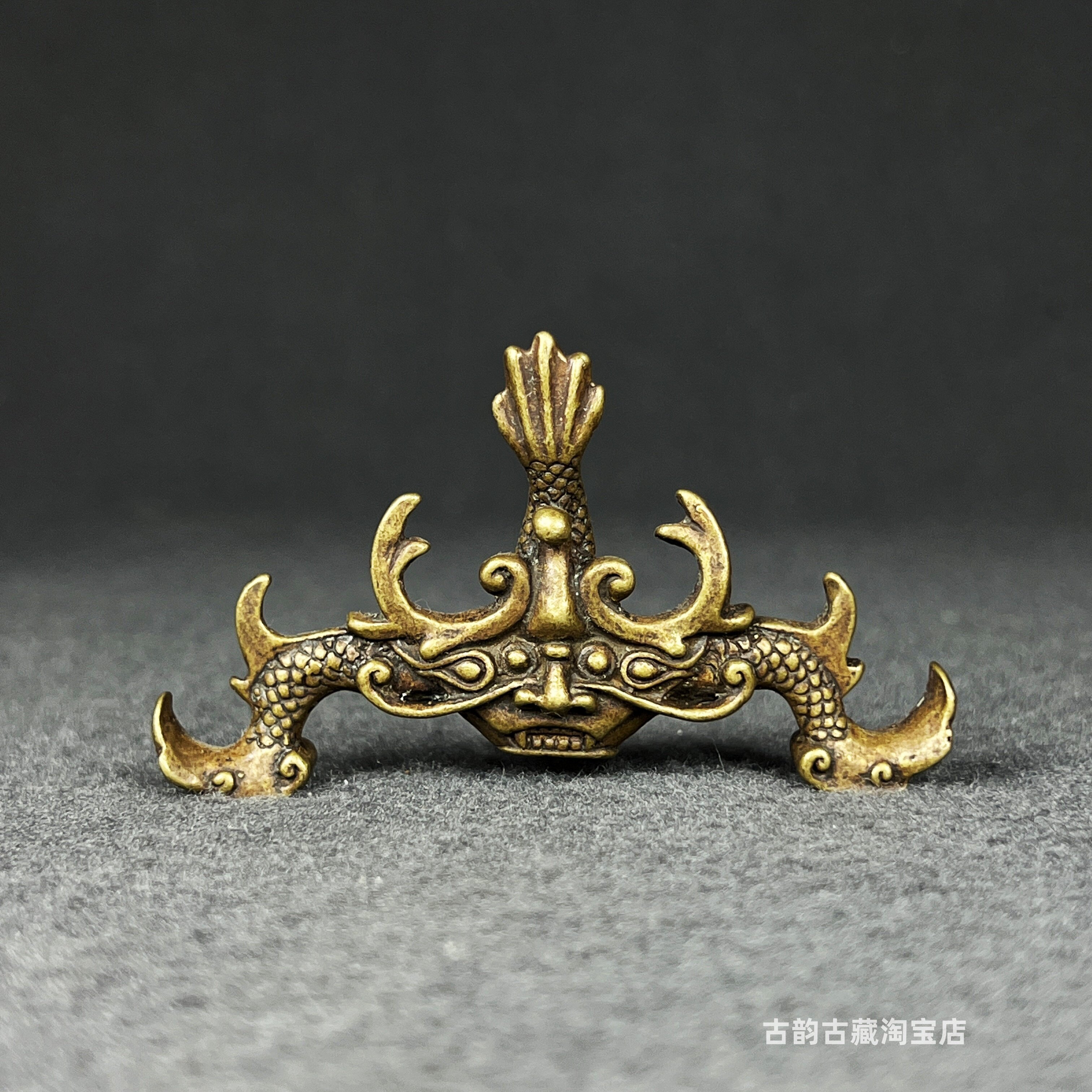 古玩杂项收藏文房四宝书法用品双龙笔架笔搁：传承千年文化的艺术品