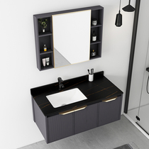 Simply modern space aluminum bathroom cabinet combined rock plate in a washbasin bathroom washroom basin washroom basin wash pool