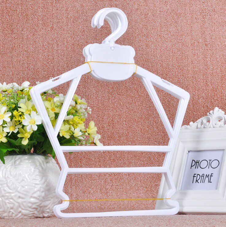 Children's baby children's clothes hangers batch of children's plastic suit hangers conjoined bold and thick rack baby clothes clothing store
