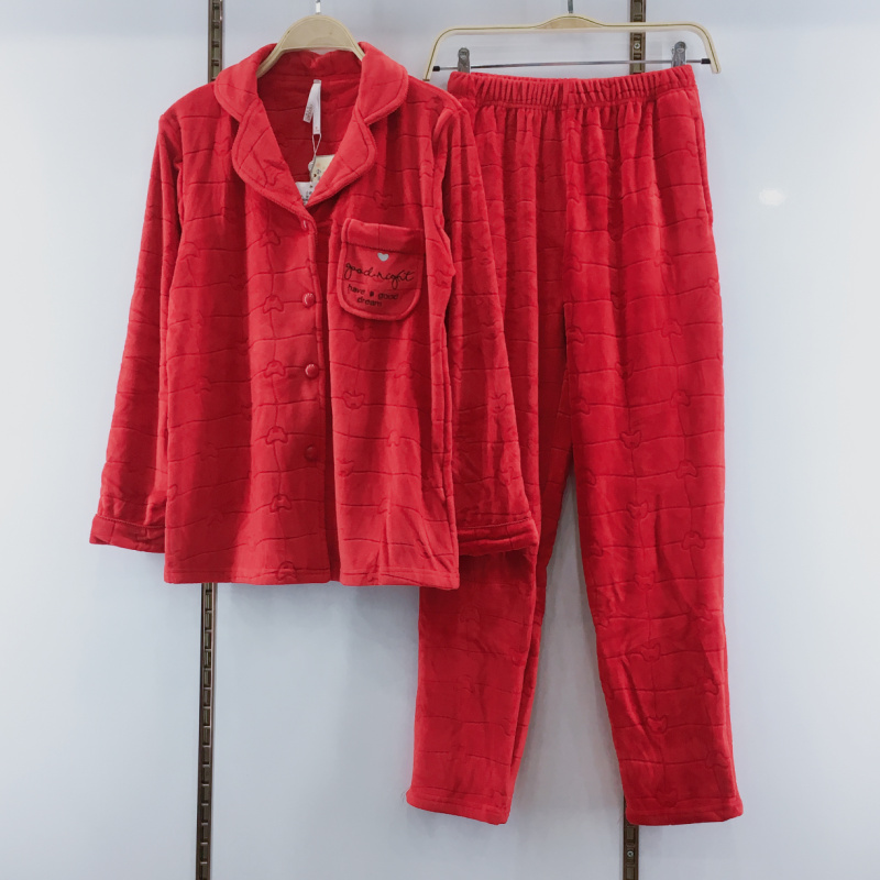 Nicole 2018 mùa thu và mùa đông mới hai mặt đảo cashmere cắt mèo đầu ấm phục vụ nhà nữ đồ ngủ N83D5214 bộ mặc nhà thu đông