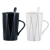 Cặp đôi mẫu cốc một cặp xu hướng cá tính sáng tạo mugs nam và nữ quà tặng gốm sứ uống cốc có nắp muỗng - Tách bình tập hút cho bé Tách