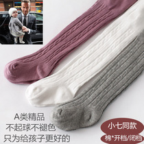 Small seven with baby girl cotton socks cute girl bow pantyhose stretch closed cotton base socks spring and autumn