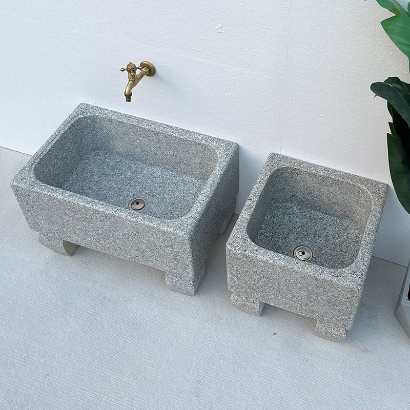 Outdoor Stone Mop Pool Marble Mop Pool Courtyard Mop Pool Stone Balcony Home Villa Garden Natural