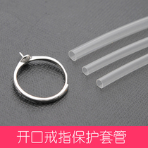 Live ring special casing Transparent rubber tube Open ring heat shrinkable tube Protective sleeve Gold and silver jewelry tools