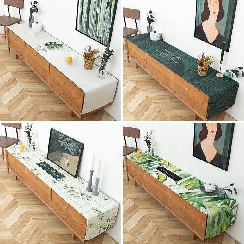 Nordic ins TV cabinet cover cloth Coffee table Dining table cloth Shoe cabinet cover towel dust cover cloth can be
