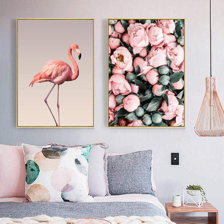 Flarebird Decoration Painting Living Room Hanging Painting Sofa Background Wall Hanging Painting Nordic Mural Modern Simplicity Joins Dining Room Wall Painting
