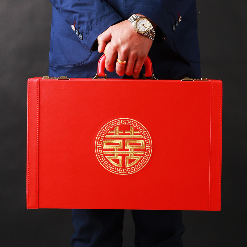 Wedding Gift Boxes Courtesy Gift Box Bride Price Money Box RMBten thousand Red Envelopes 100 thousand Boxes Engagement Supplies Big