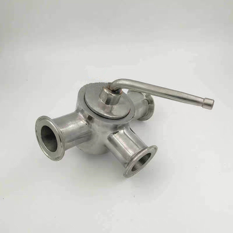 304 stainless steel X83 sanitary grade three-way screw plug valve T straight external thread X23 quick fit flange rotary plug valve