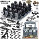 Military Ghost Special Forces Minifigure Building Blocks Swat War Wolf Whistle Tower High-Range Desert Battlefield Base Assembly Toy