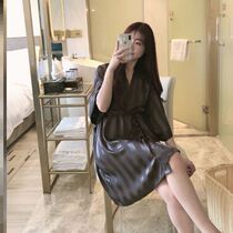 Temperament Lady Thin summer cute pyjamas sleeping dress net red bursting with 2021 foreign air high-grade sense of pure desire to wind ice