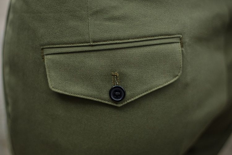 Men's Retro Gurkha Trousers Mid Old Casual Straight High