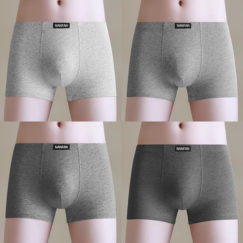 High-End Brand Men's Underwear Pure Cotton Antibacterial 2026 New Style Boys' Comfortable Breathable Boxer Shorts Men's Boxer Shorts