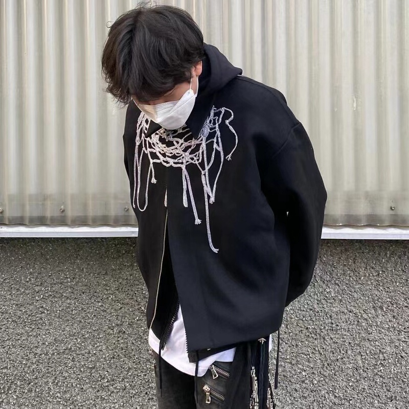 Namesake Jacket Pure Wool Woven Tailoring Jacket Chain Rope Embroider Boxy Version