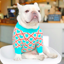 Fadou clothes Bago sweater pet dog autumn winter sweater warm sweater fat dog big size elastic fat dog clothes