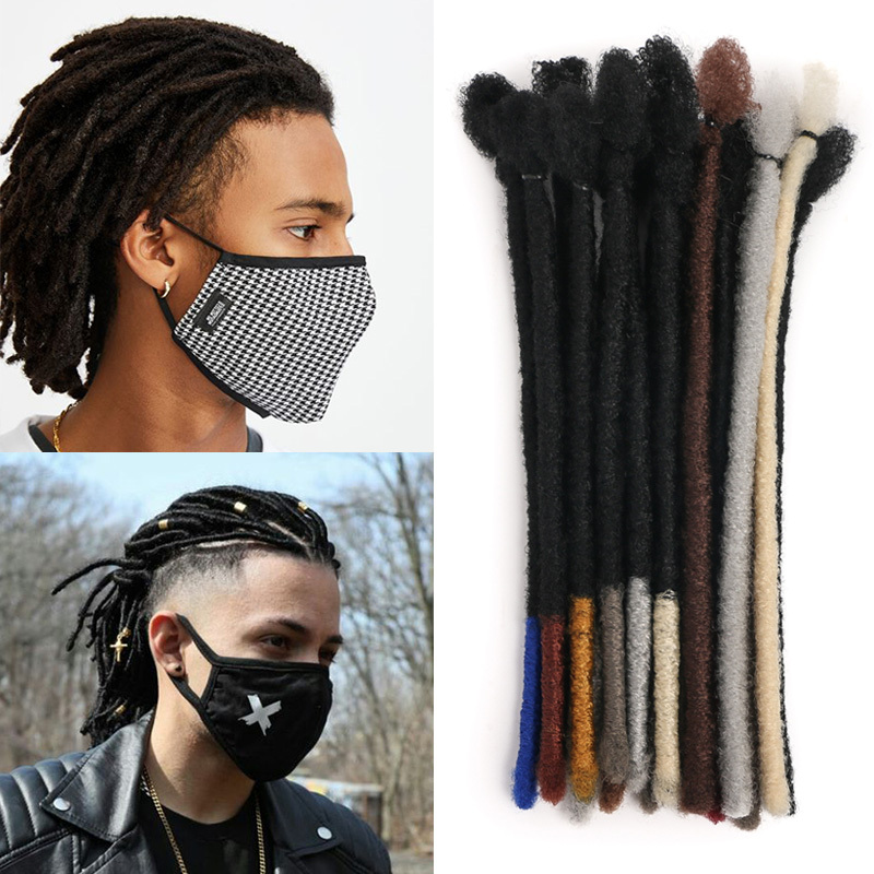 Men's Dreadlock Wig Reggae Dreadlocks Coarse Felt 20cm Short Dreadlocks Hip-Hop Style 8inch African Braids Hidden Braids