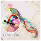 Детский аксессуар для волос, волнистый парик, ювелирное украшение, наряд маленькой принцессы, шпильки для волос, резинка для волос, градиент