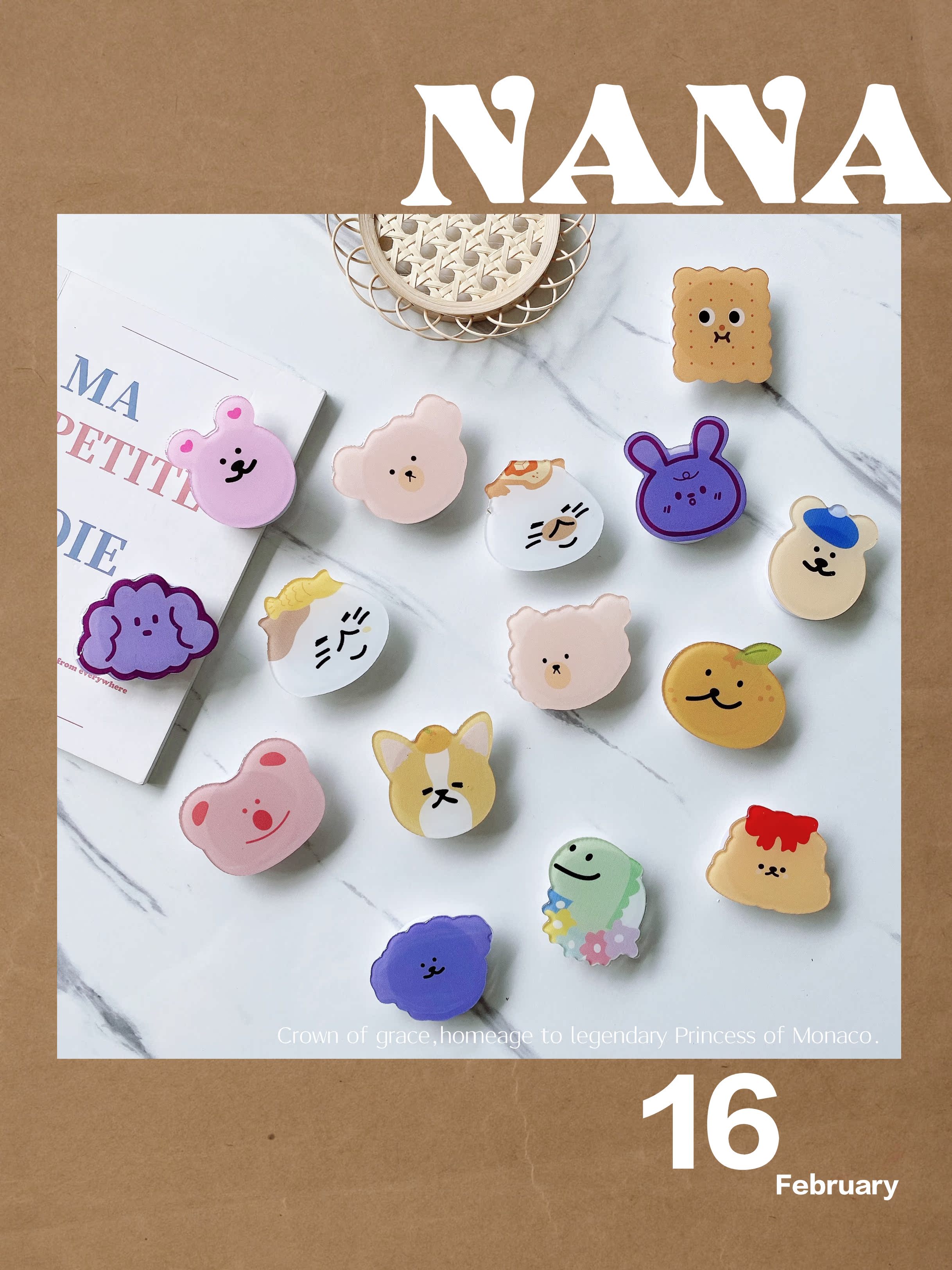 Korean cute cartoon drop glued phone frame applicable creative anti-fall telescopic ring buckle desktop sloth bracket