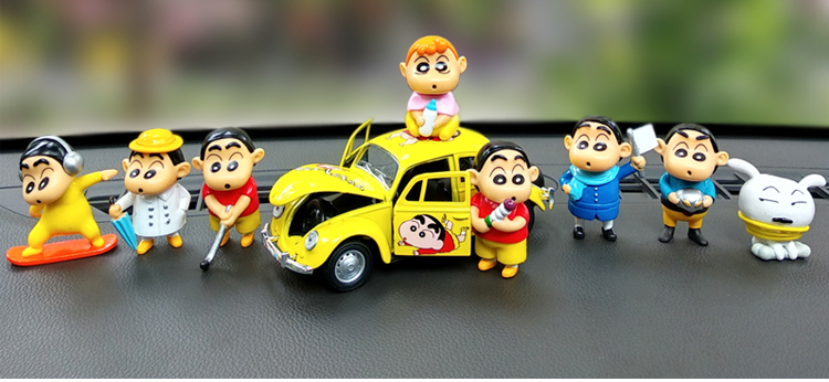 Phim hoạt hình sáng tạo dễ thương bút chì nhỏ mới xe trang trí xe búp bê cá tính phụ kiện xe hơi trang trí nội thất xe nệm lót ghế xe hơi