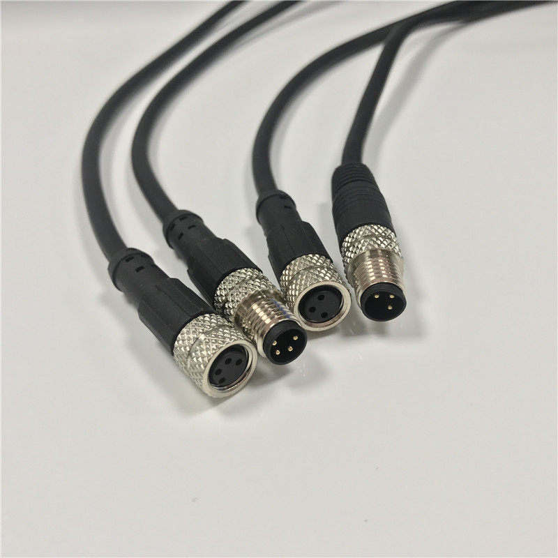 M8 sensor aviation plug male and female connector 3-pin 4-pin 5-pin 6-pin pinhole injection type with waterproof cable 2 meters - Taobao