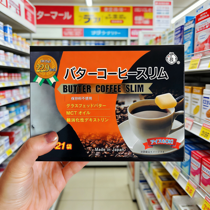 Beijing In-Stock New Version Japanese Itoya Butter Coffee Black Coffee Pure Unsweetened Keto Meal Replacement Extra Large Pack 21 Packs