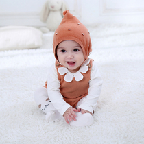 Baby bottoming shirt 2022 spring new childrens long-sleeved lapel top girls Korean style lace t-shirt childrens clothing trend