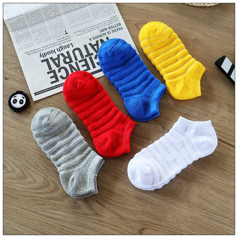 Towel Bottom Boat Socks, Thickened Casual Sports Socks, Men's Socks, Caterpillar Colorful Socks, Low-Cut Men's Socks