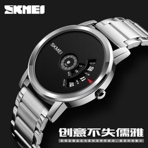 2018 New men creative pointer new concept watch student waterproof simple fashion steel belt trend watch
