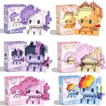 New my little pony building blocks cartoon three-dimensional puzzle educational assembly toys children's day birthday gift for women