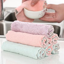 Dishwashing towel non-oil household scouring cloth kitchen oil absorption housework cleaning water absorption without hair removal oil wiping table Rag