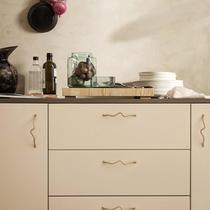 mokamoka brass handle light luxury high-end wardrobe door handle French niche high-end modern simplicity