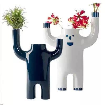 MokaMoka home desktop decoration cute humanoid art vase art ornaments