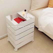MokaMoka multi-layer storage cabinet rotating removable net red ins style cosmetics locker simple bedside table