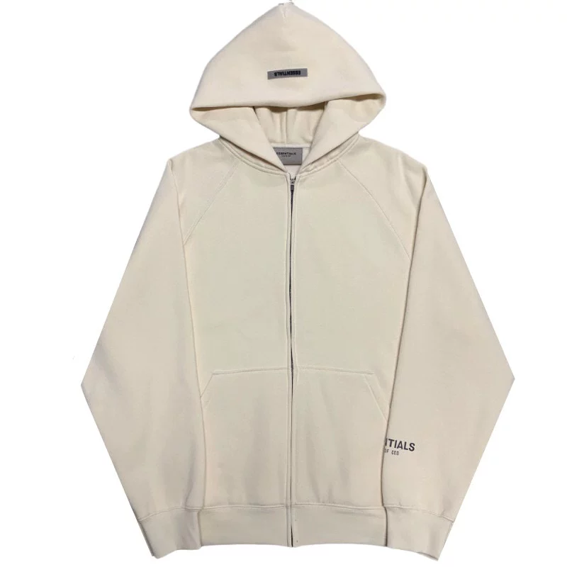 50% скидка FOG Американский модный бренд ESSENTIALS многошовная силиконовая пружинная молния худи куртка