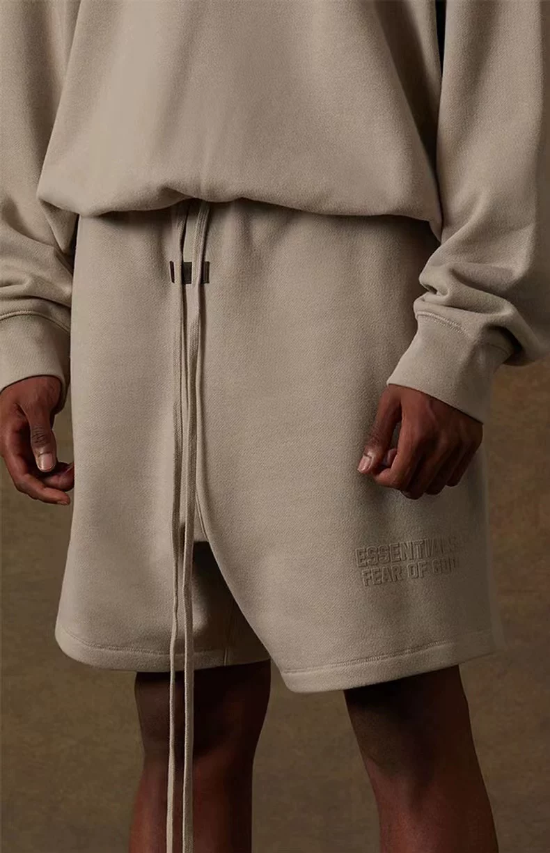50% скидка FOG Американский модный бренд Essentials многополосные боковые карманы двойной ряд флокированной надписи свободные шорты
