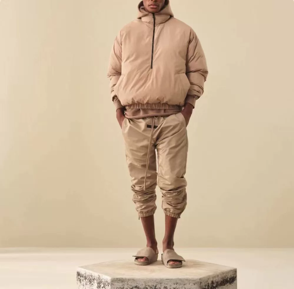 50% скидка】FOG американский модный бренд multi-line ESSENTIALS half-zip bread suit high street trendy cotton suit