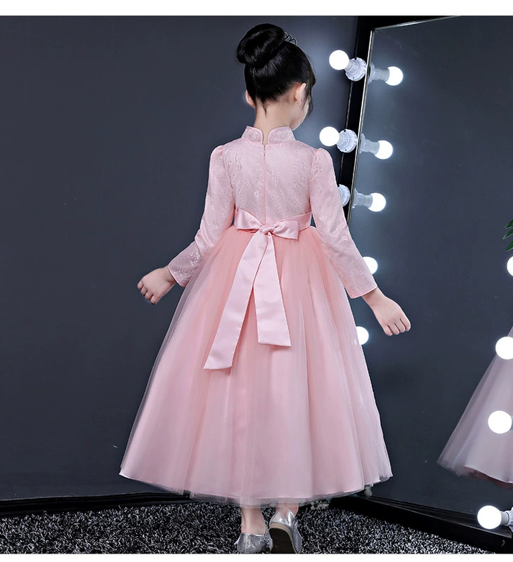 Cô gái cực Tây Kiểu váy Trung Quốc Cộng với nhung Ấm áp cho trẻ em Váy công chúa Đầm mùa đông Trẻ em dày 10 quần áo bé trai