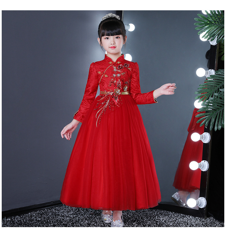 Cô gái siêu âm Trung Quốc ăn mặc cộng với nhung ấm áp của trẻ em váy công chúa váy mùa đông dày bộ Vest cho bé trai lịch lãm